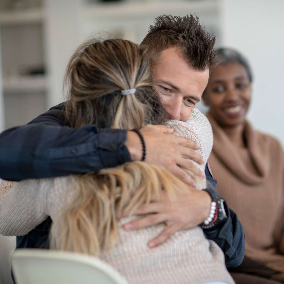 Addiction Treatment in Oregon at Virtue At The Pointe Group Therapy Hug