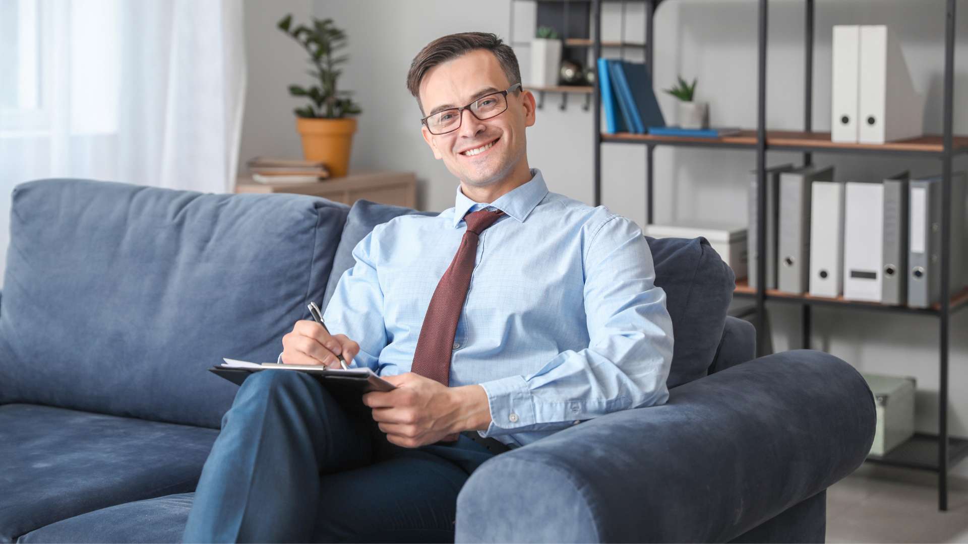 Marijuana Addiction Treatment at Virtue At The Pointe Oregon Smiling Male Therapist