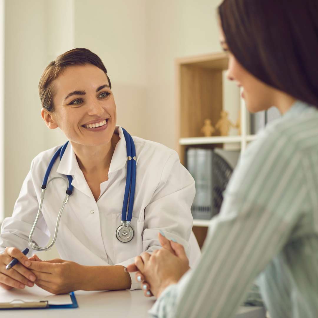 Residential Addiction Treatment at Virtue At The Pointe Oregon Woman Speaking With Her Doctor