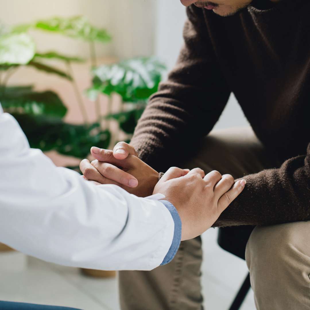 Stimulant Prescription Drug Addiction Treatment at VATP Doctor Comforting Patient